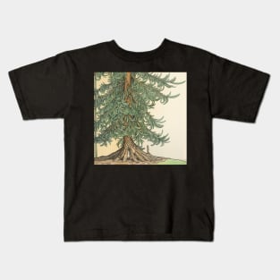 Douglas fir tree drawing Kids T-Shirt